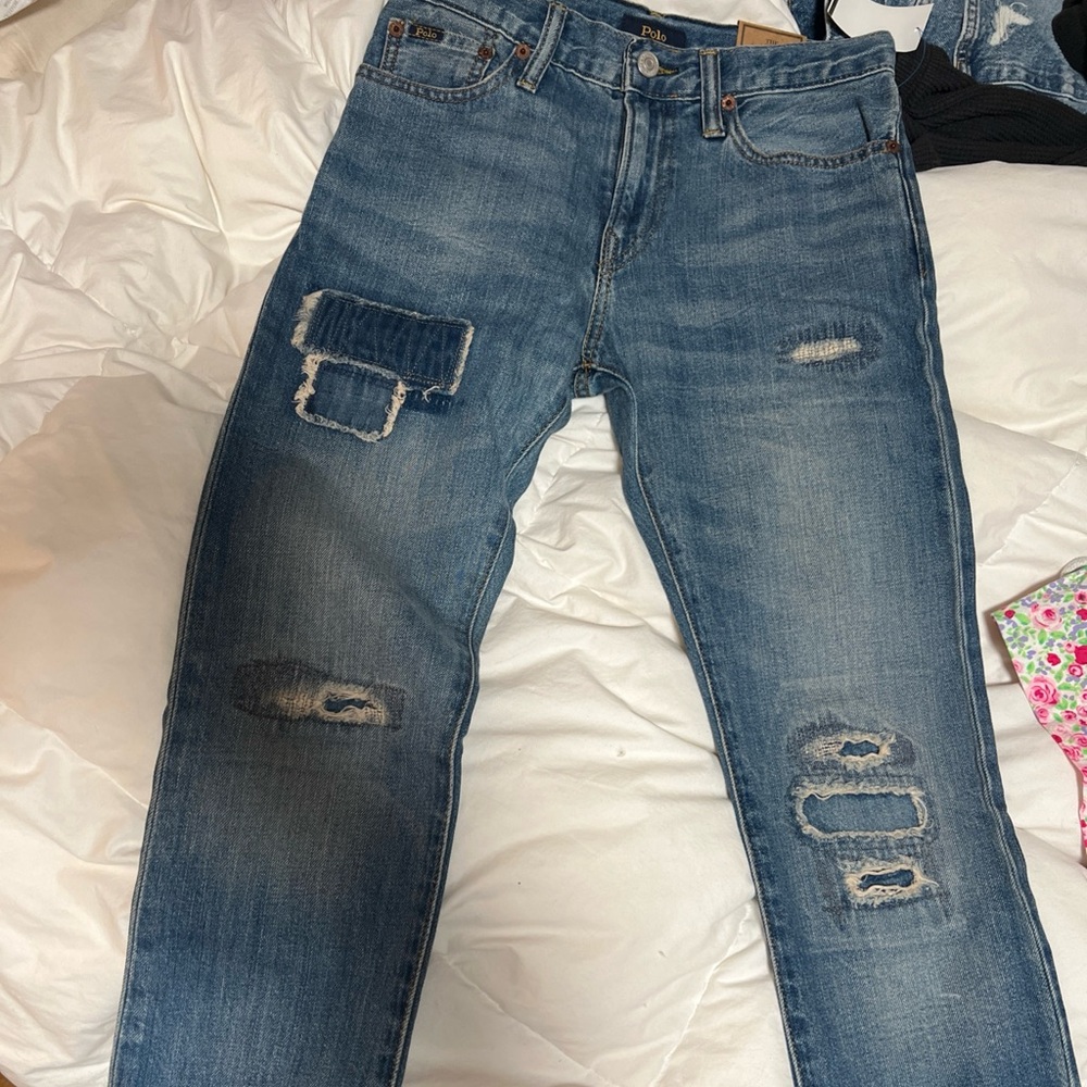 Ralph Lauren Boys Distressed Denim Jeans